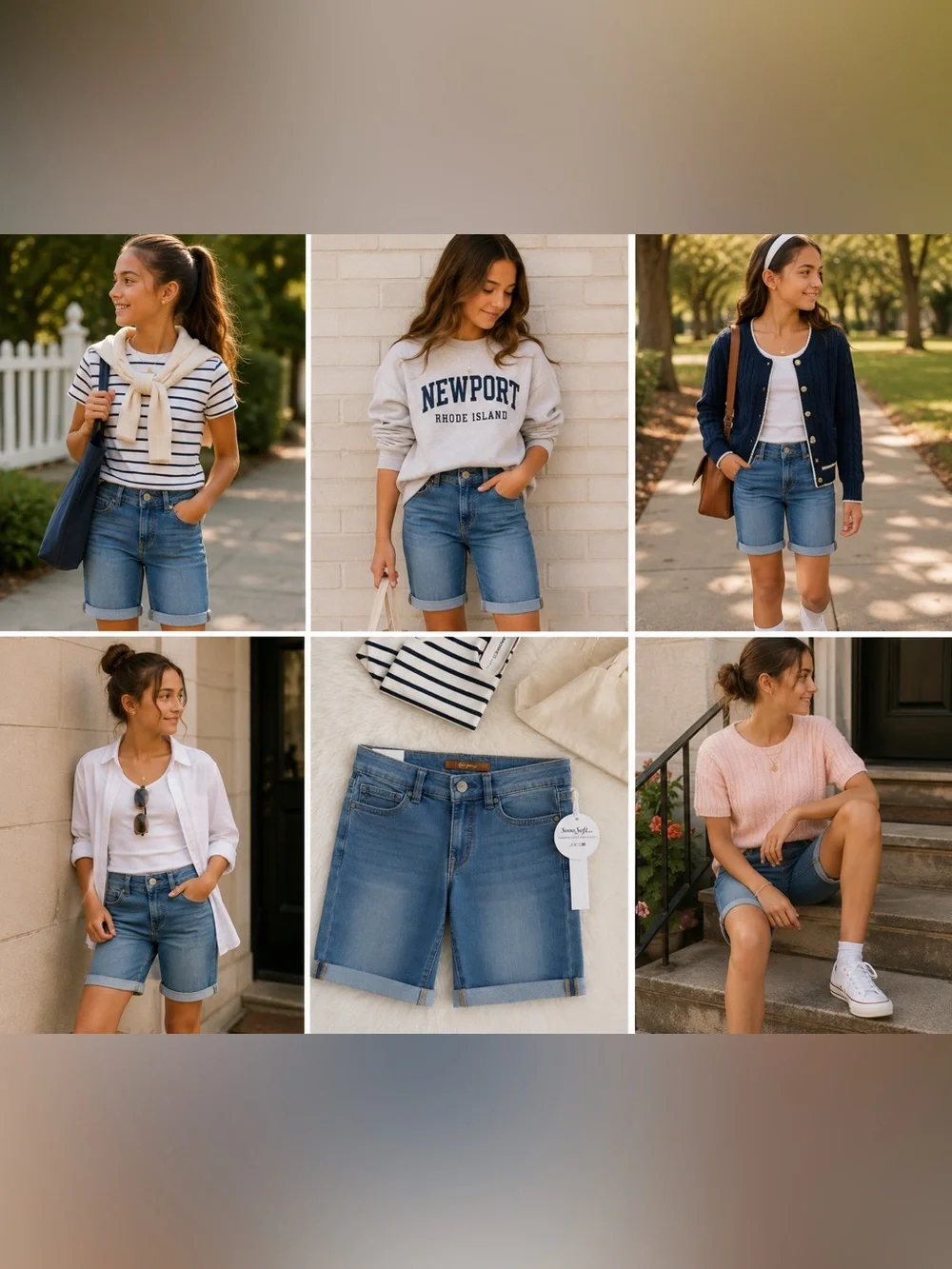 Joe’s Jeans Girls 12 The Finn Denim Bermuda Shorts NWT Stretch Cuffed